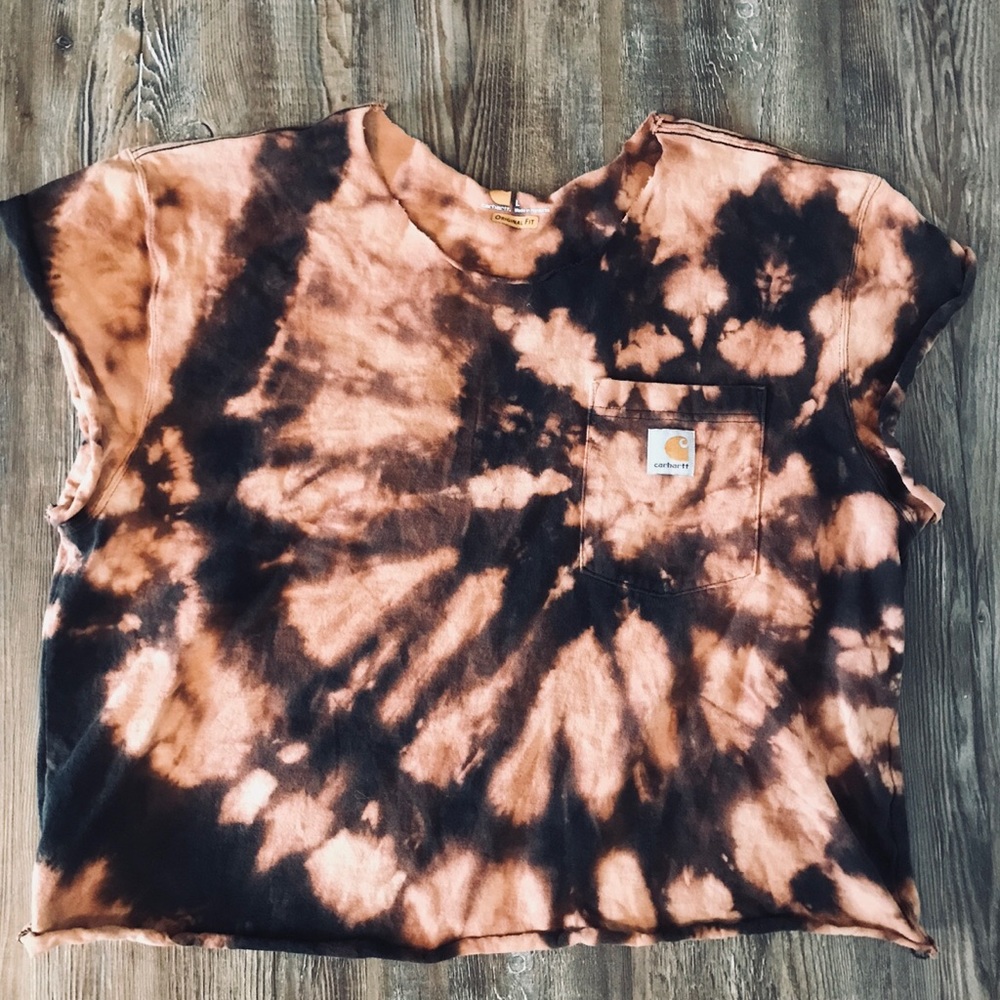 Carhartt bleached tie-dye t-shirt